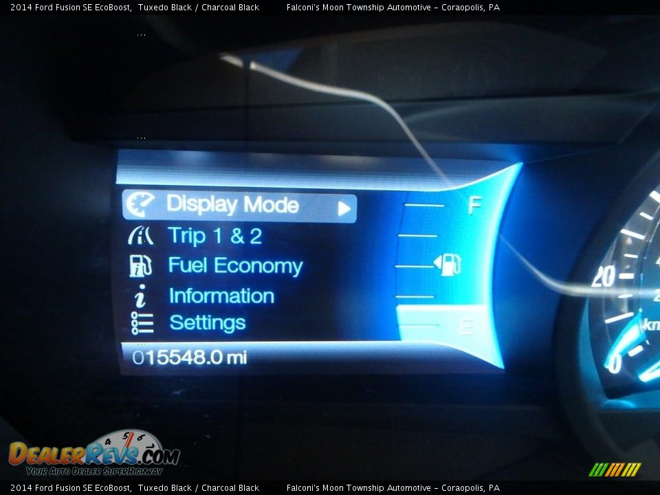 2014 Ford Fusion SE EcoBoost Tuxedo Black / Charcoal Black Photo #24