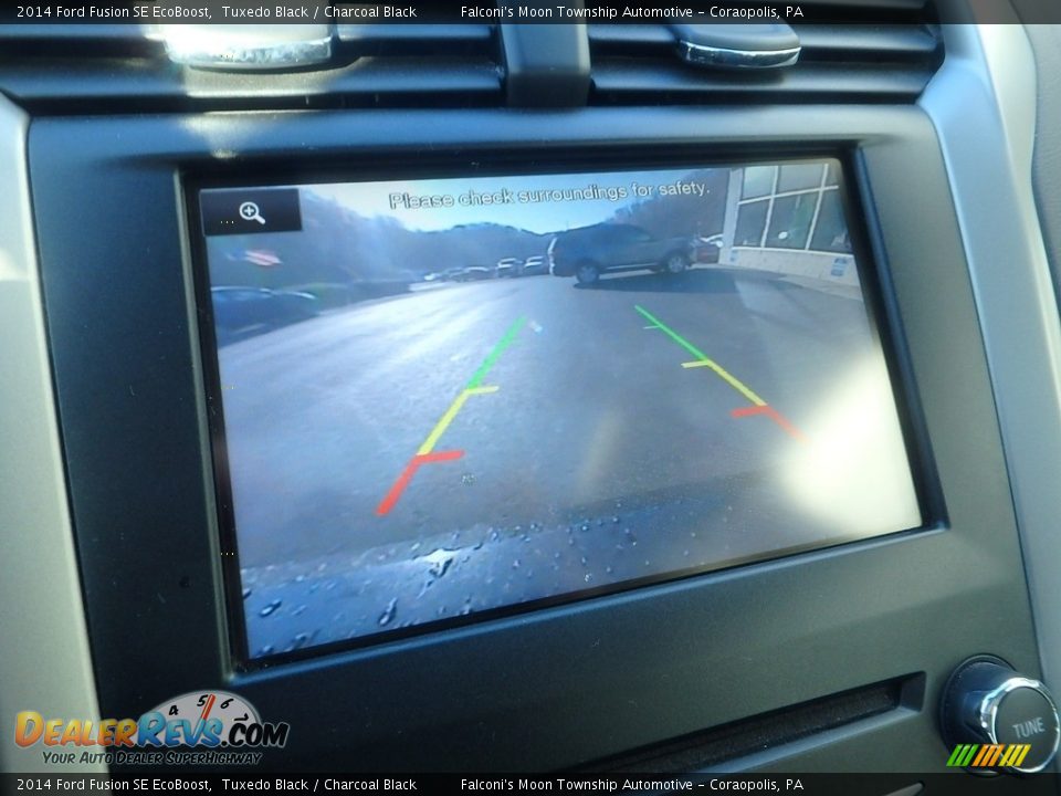 2014 Ford Fusion SE EcoBoost Tuxedo Black / Charcoal Black Photo #25