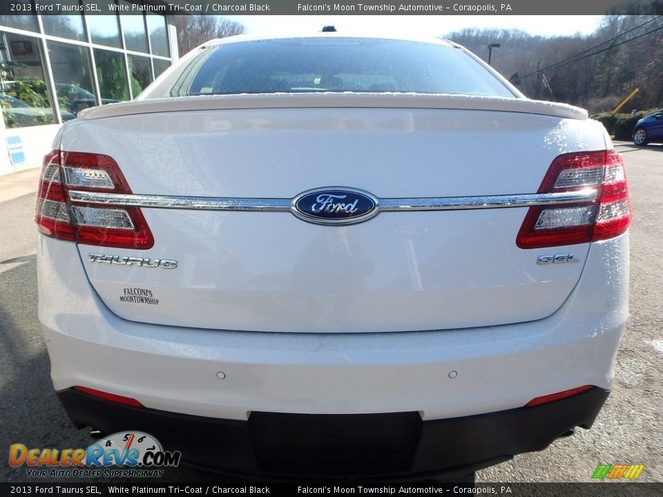 2013 Ford Taurus SEL White Platinum Tri-Coat / Charcoal Black Photo #6