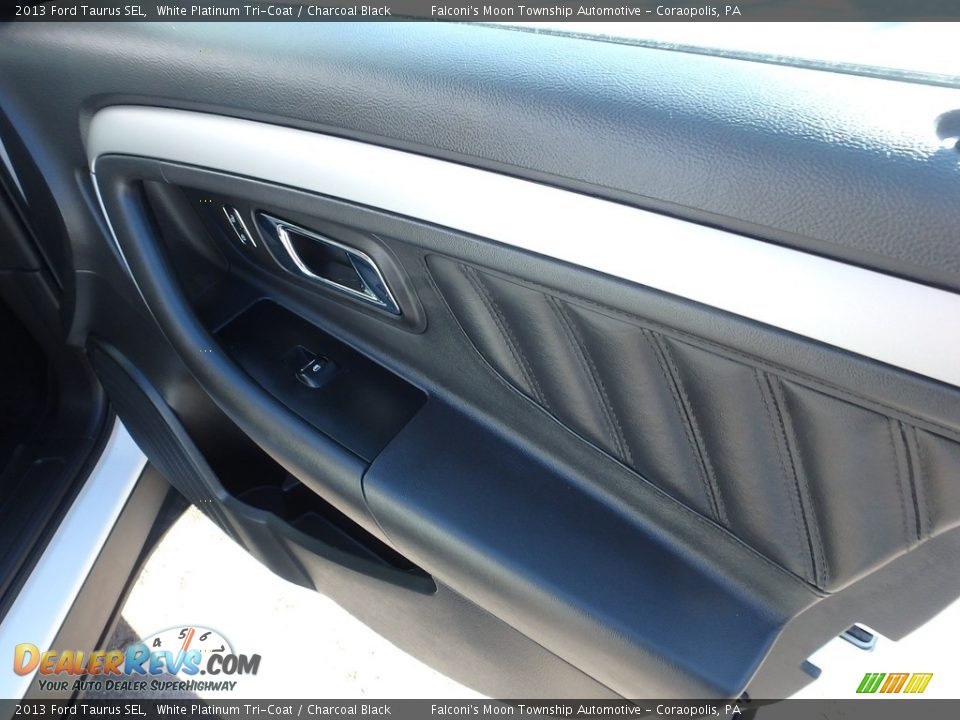 2013 Ford Taurus SEL White Platinum Tri-Coat / Charcoal Black Photo #12