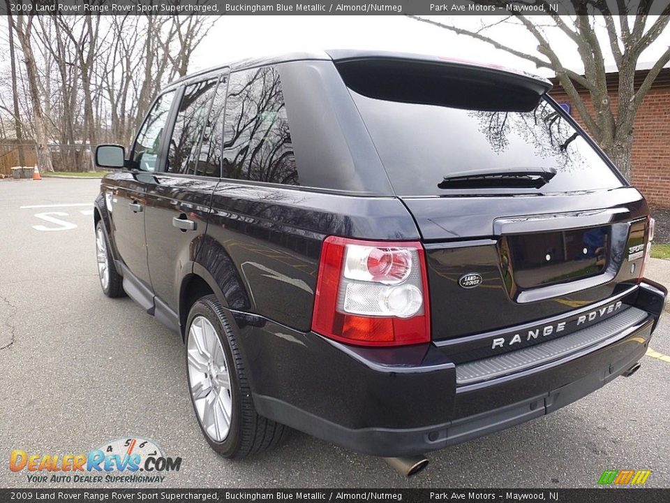 2009 Land Rover Range Rover Sport Supercharged Buckingham Blue Metallic / Almond/Nutmeg Photo #3