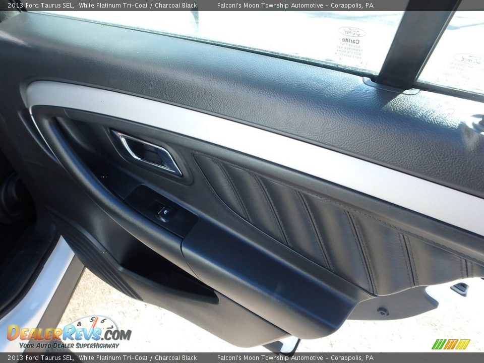 2013 Ford Taurus SEL White Platinum Tri-Coat / Charcoal Black Photo #14