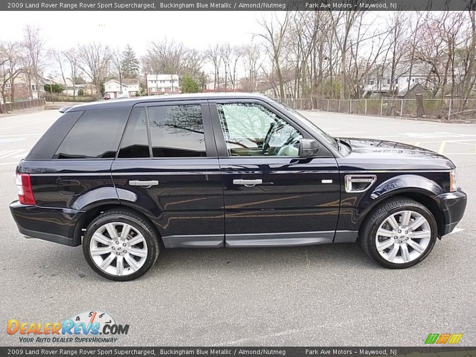 2009 Land Rover Range Rover Sport Supercharged Buckingham Blue Metallic / Almond/Nutmeg Photo #6