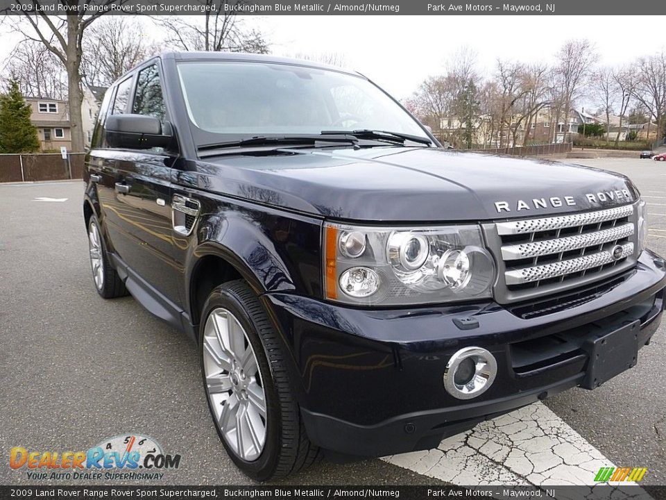 2009 Land Rover Range Rover Sport Supercharged Buckingham Blue Metallic / Almond/Nutmeg Photo #7