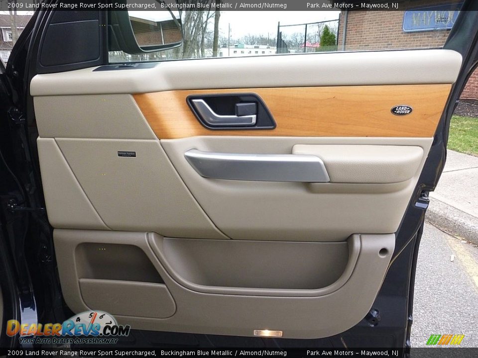 2009 Land Rover Range Rover Sport Supercharged Buckingham Blue Metallic / Almond/Nutmeg Photo #16