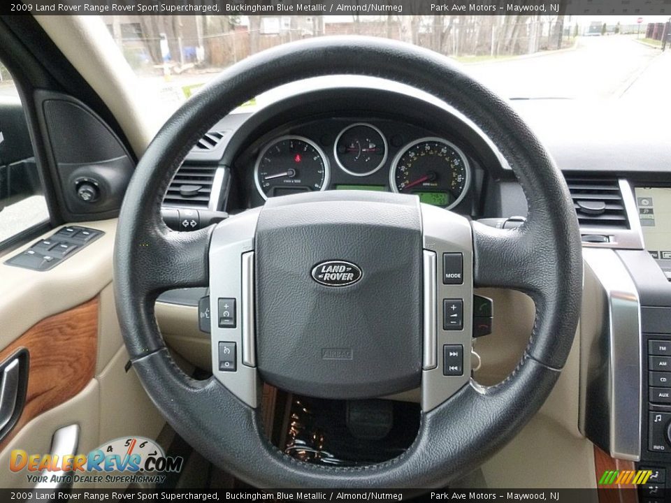 2009 Land Rover Range Rover Sport Supercharged Buckingham Blue Metallic / Almond/Nutmeg Photo #25