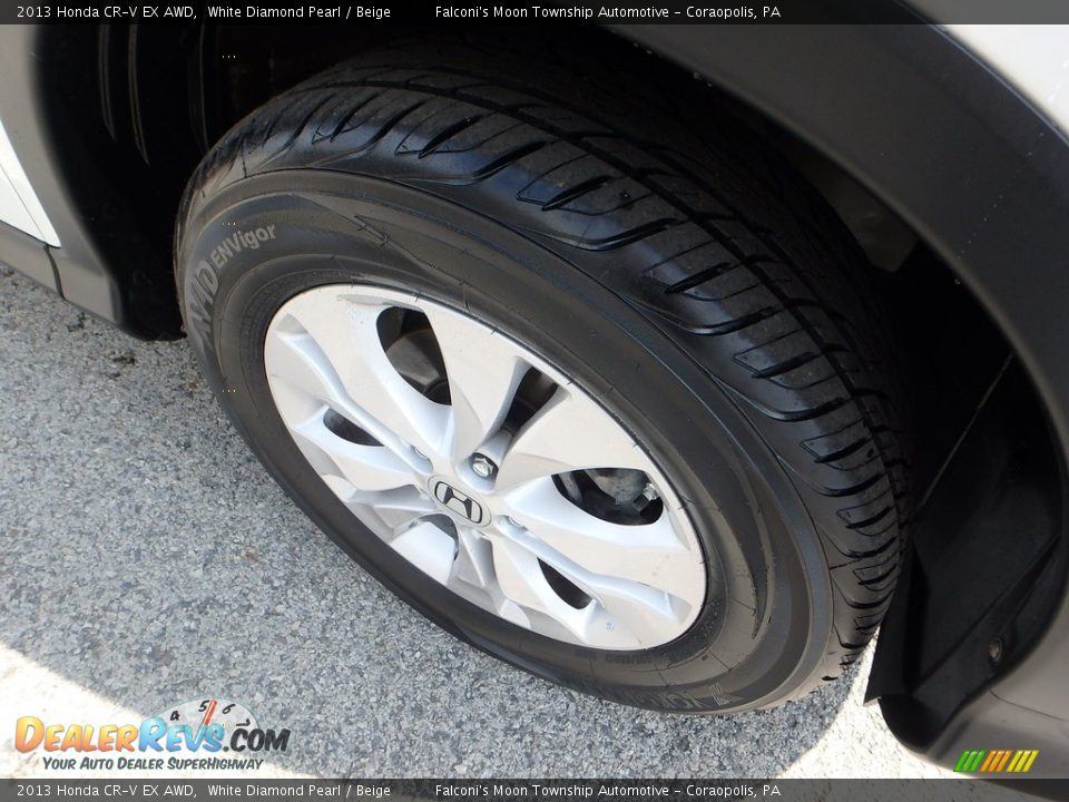 2013 Honda CR-V EX AWD White Diamond Pearl / Beige Photo #9