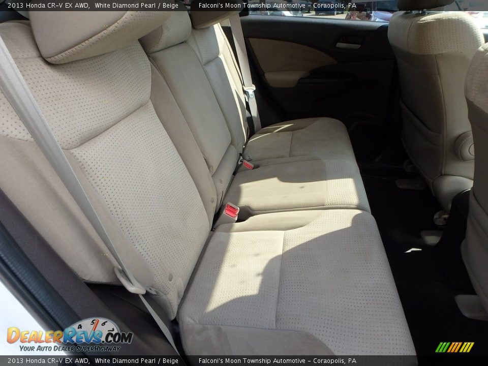 2013 Honda CR-V EX AWD White Diamond Pearl / Beige Photo #13