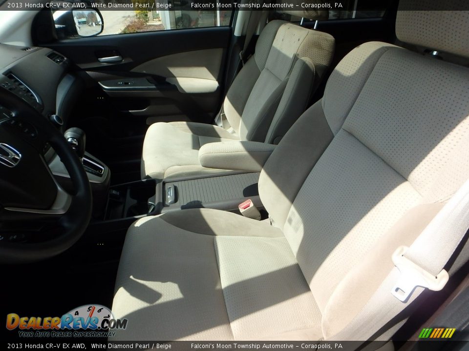 2013 Honda CR-V EX AWD White Diamond Pearl / Beige Photo #15