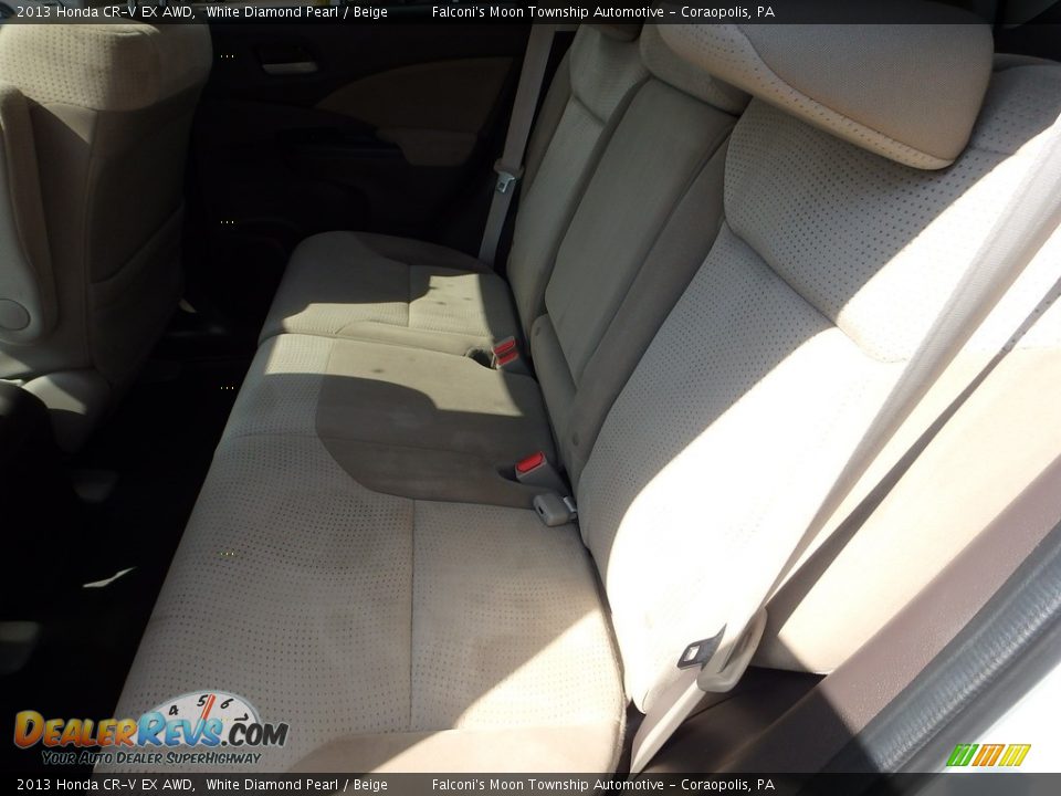 2013 Honda CR-V EX AWD White Diamond Pearl / Beige Photo #16