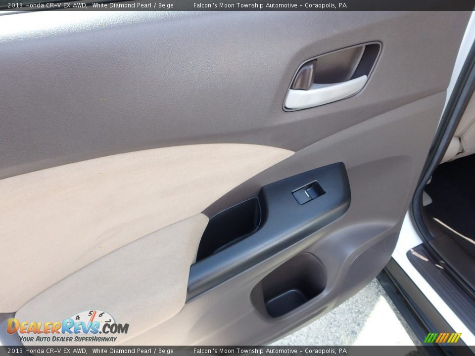 2013 Honda CR-V EX AWD White Diamond Pearl / Beige Photo #18
