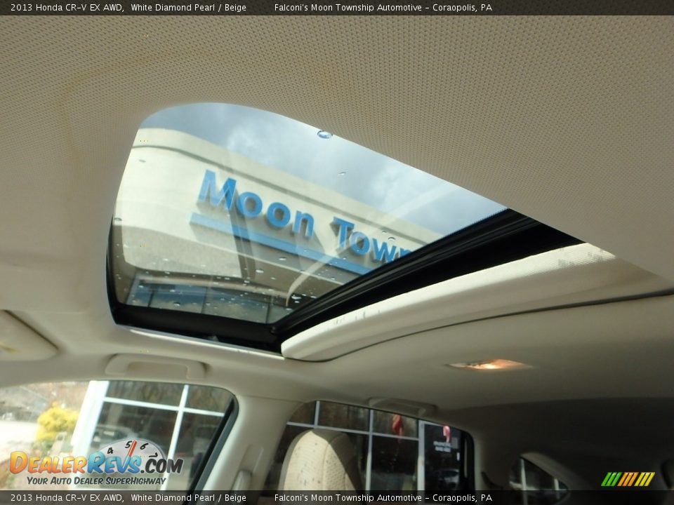 2013 Honda CR-V EX AWD White Diamond Pearl / Beige Photo #20