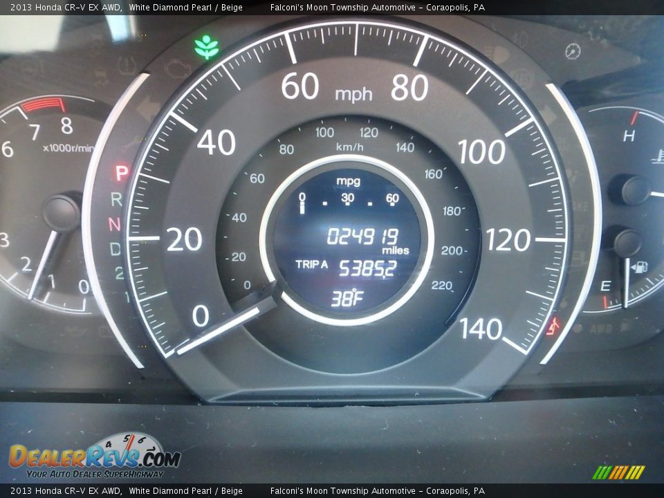 2013 Honda CR-V EX AWD White Diamond Pearl / Beige Photo #24
