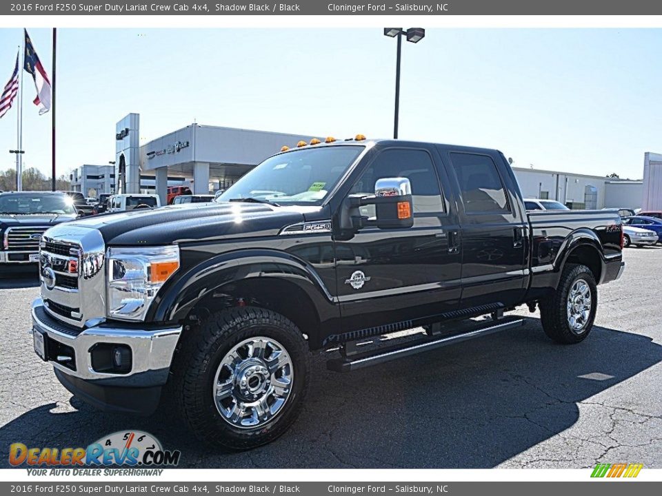 2016 Ford F250 Super Duty Lariat Crew Cab 4x4 Shadow Black / Black Photo #3