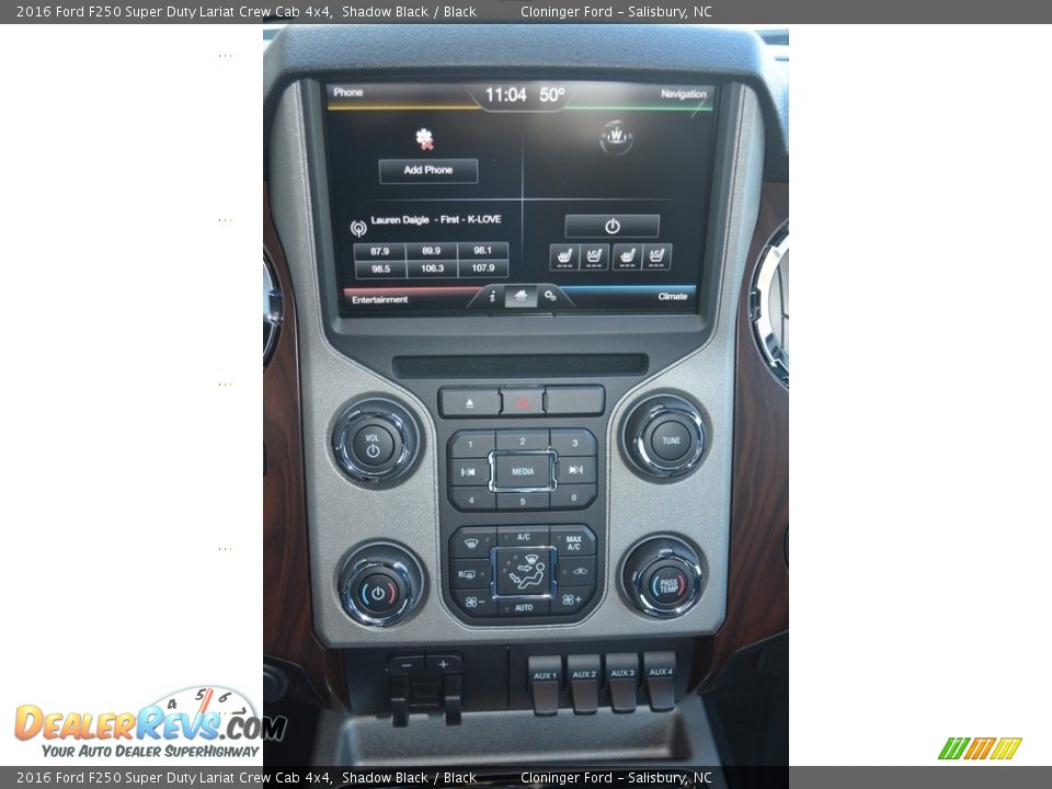 2016 Ford F250 Super Duty Lariat Crew Cab 4x4 Shadow Black / Black Photo #11