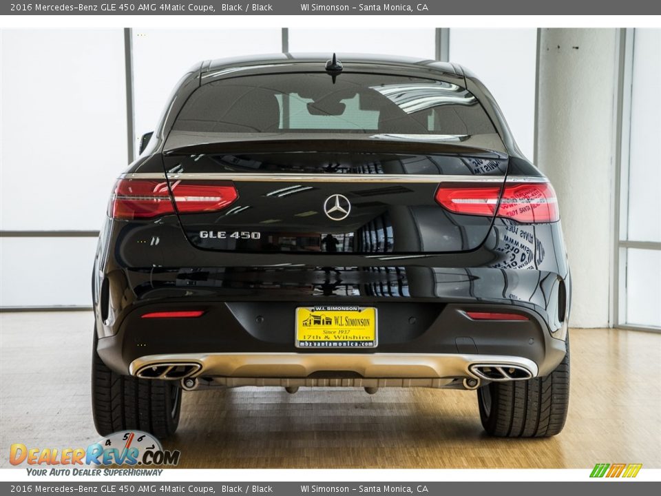 2016 Mercedes-Benz GLE 450 AMG 4Matic Coupe Black / Black Photo #4