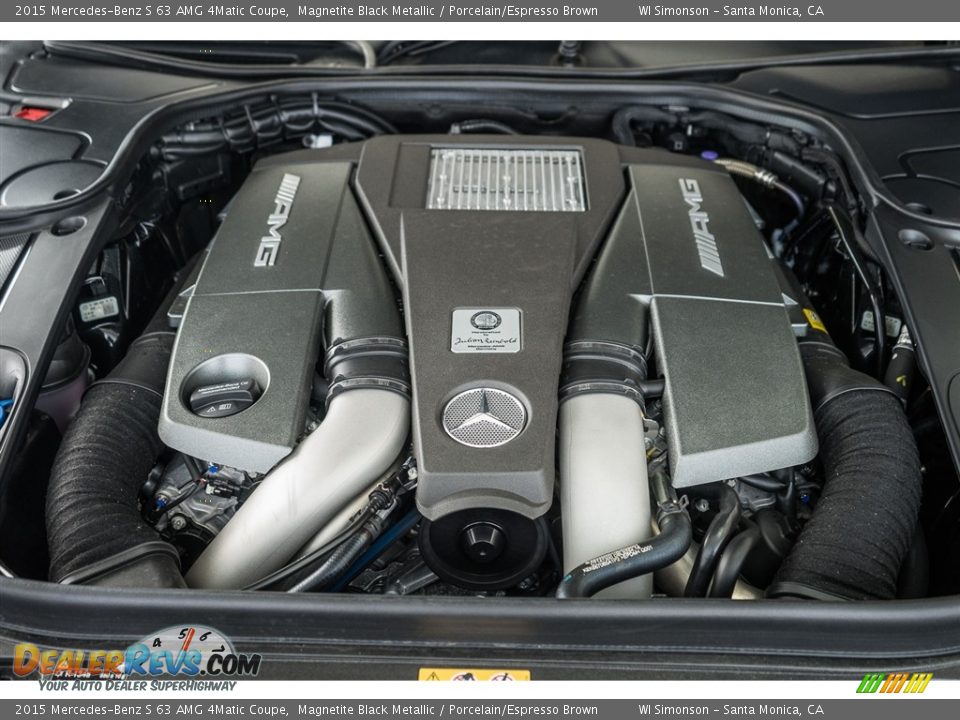 2015 Mercedes-Benz S 63 AMG 4Matic Coupe Magnetite Black Metallic / Porcelain/Espresso Brown Photo #9