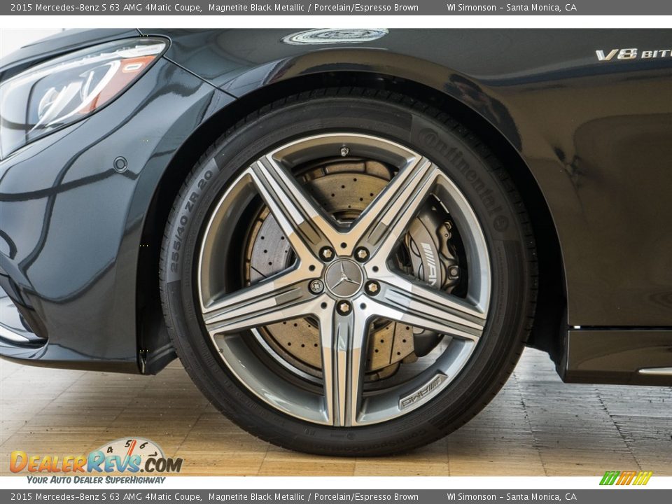 2015 Mercedes-Benz S 63 AMG 4Matic Coupe Magnetite Black Metallic / Porcelain/Espresso Brown Photo #10