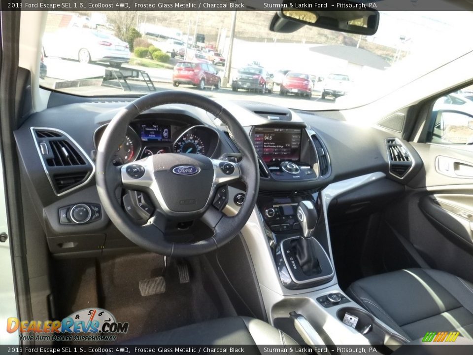 2013 Ford Escape SEL 1.6L EcoBoost 4WD Frosted Glass Metallic / Charcoal Black Photo #8