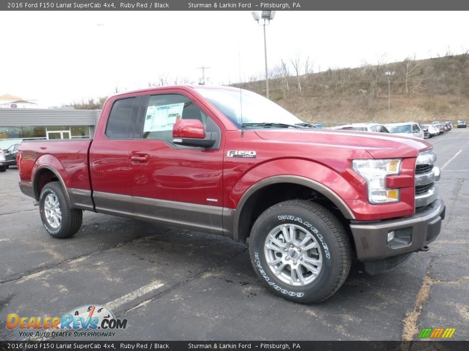 2016 Ford F150 Lariat SuperCab 4x4 Ruby Red / Black Photo #1