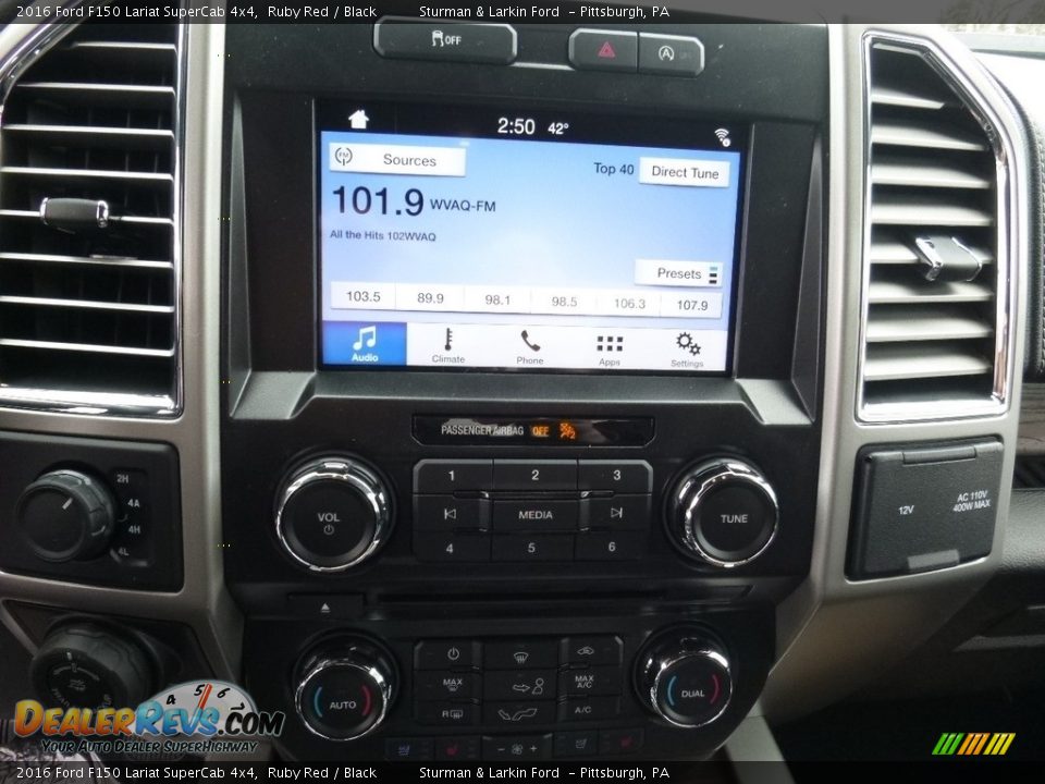 2016 Ford F150 Lariat SuperCab 4x4 Ruby Red / Black Photo #15