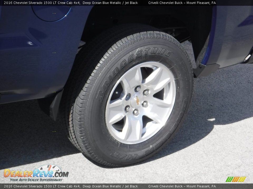2016 Chevrolet Silverado 1500 LT Crew Cab 4x4 Deep Ocean Blue Metallic / Jet Black Photo #3