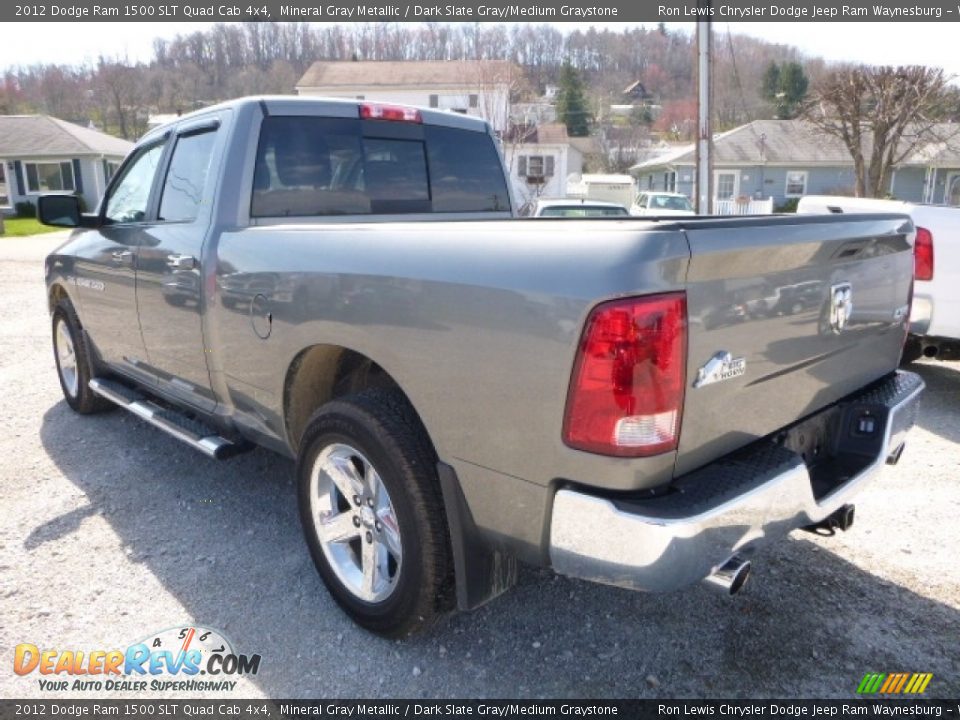 2012 Dodge Ram 1500 SLT Quad Cab 4x4 Mineral Gray Metallic / Dark Slate Gray/Medium Graystone Photo #6