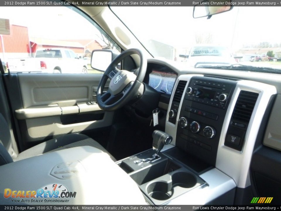 2012 Dodge Ram 1500 SLT Quad Cab 4x4 Mineral Gray Metallic / Dark Slate Gray/Medium Graystone Photo #12