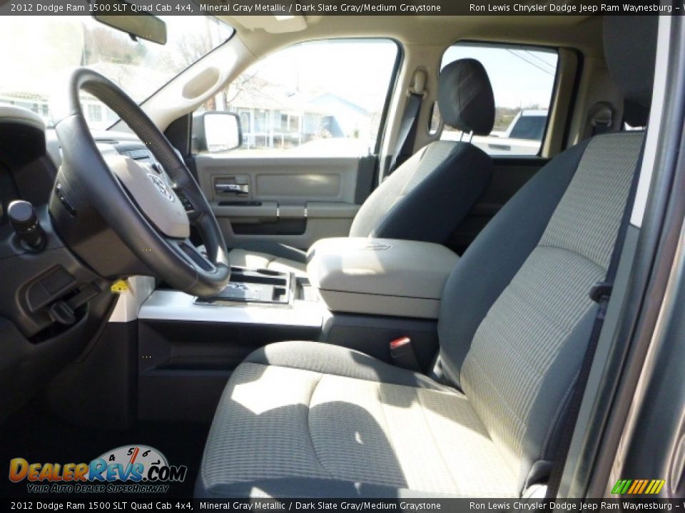 2012 Dodge Ram 1500 SLT Quad Cab 4x4 Mineral Gray Metallic / Dark Slate Gray/Medium Graystone Photo #15