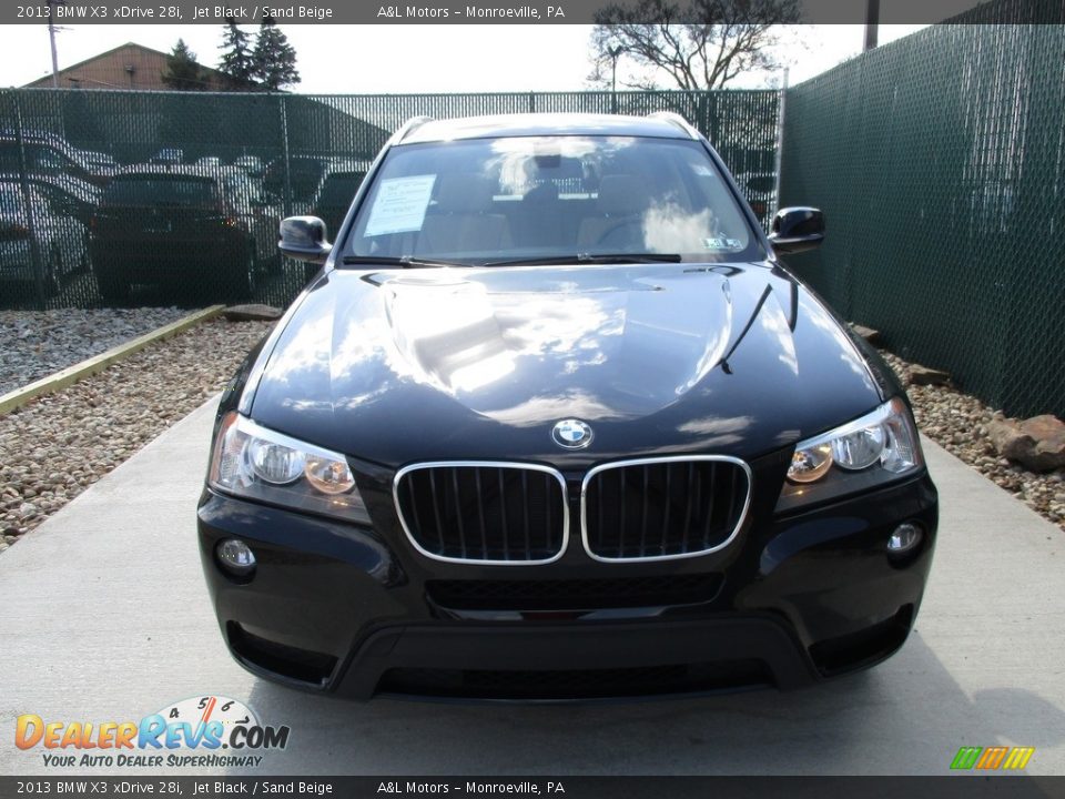 2013 BMW X3 xDrive 28i Jet Black / Sand Beige Photo #6
