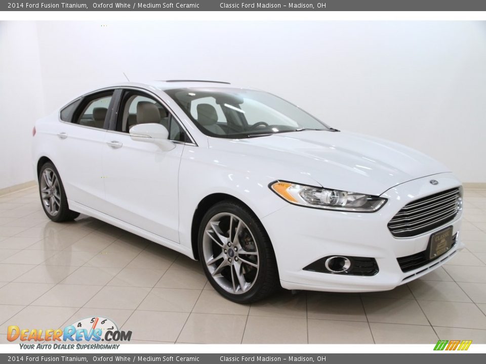 2014 Ford Fusion Titanium Oxford White / Medium Soft Ceramic Photo #1