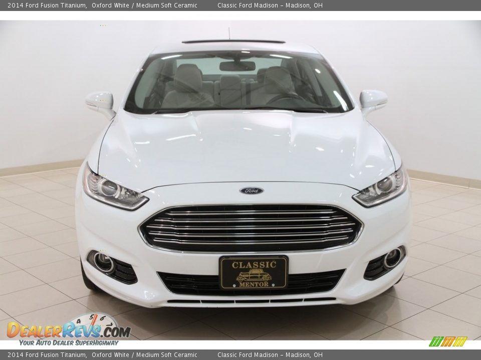 2014 Ford Fusion Titanium Oxford White / Medium Soft Ceramic Photo #2