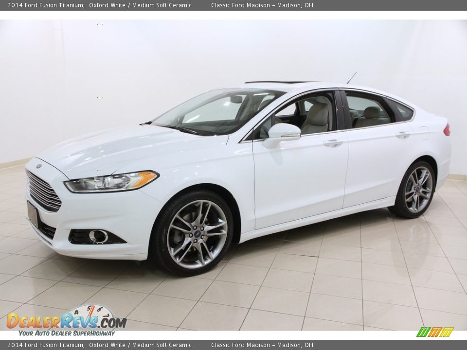 2014 Ford Fusion Titanium Oxford White / Medium Soft Ceramic Photo #3