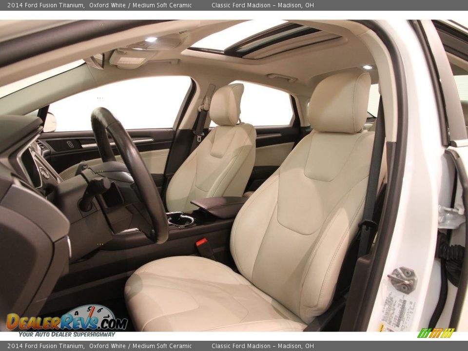 2014 Ford Fusion Titanium Oxford White / Medium Soft Ceramic Photo #6