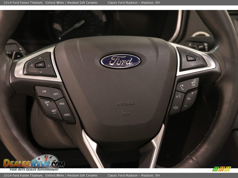 2014 Ford Fusion Titanium Oxford White / Medium Soft Ceramic Photo #8