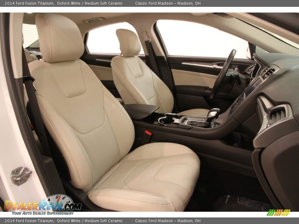 2014 Ford Fusion Titanium Oxford White / Medium Soft Ceramic Photo #14