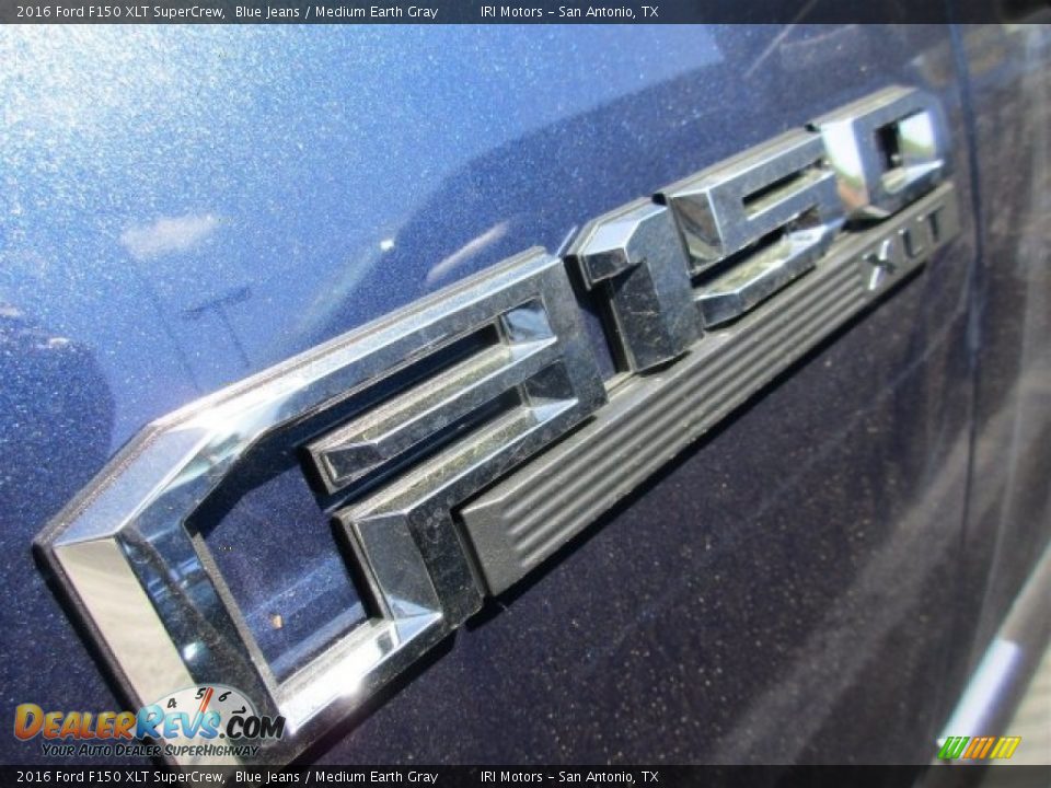 2016 Ford F150 XLT SuperCrew Blue Jeans / Medium Earth Gray Photo #3