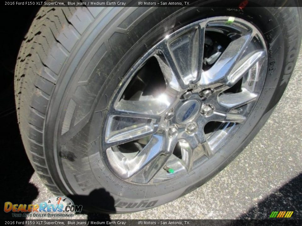 2016 Ford F150 XLT SuperCrew Blue Jeans / Medium Earth Gray Photo #4
