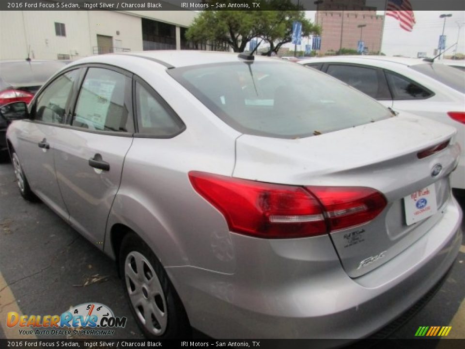 2016 Ford Focus S Sedan Ingot Silver / Charcoal Black Photo #4