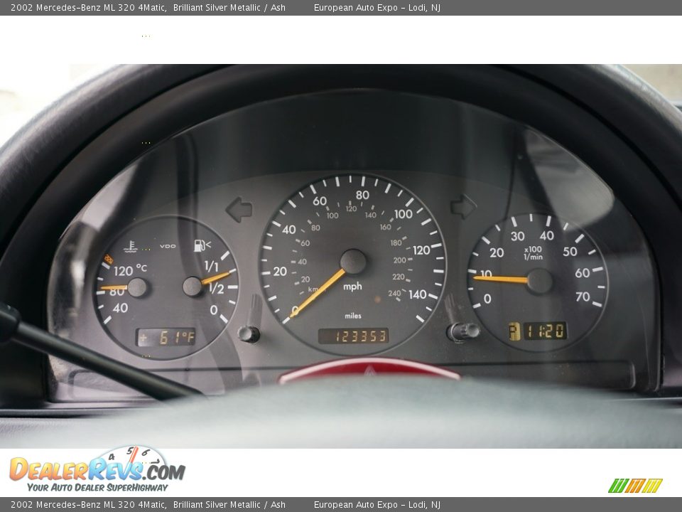 2002 Mercedes-Benz ML 320 4Matic Brilliant Silver Metallic / Ash Photo #16
