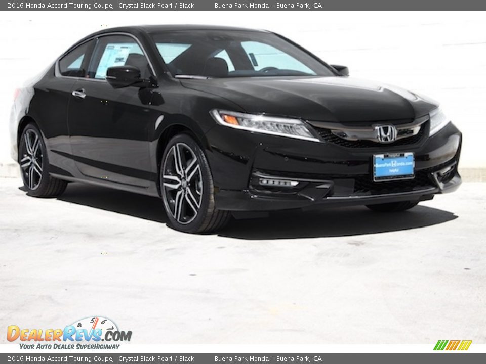 2016 Honda Accord Touring Coupe Crystal Black Pearl / Black Photo #1
