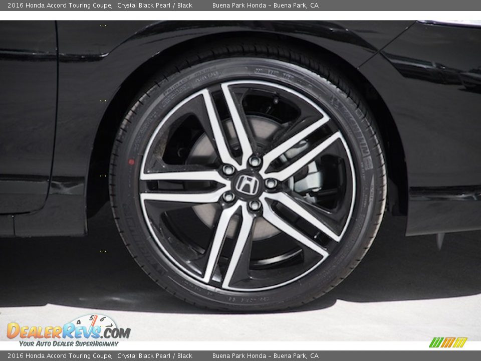 2016 Honda Accord Touring Coupe Crystal Black Pearl / Black Photo #5