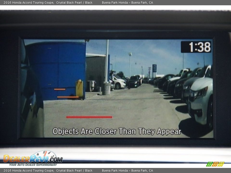2016 Honda Accord Touring Coupe Crystal Black Pearl / Black Photo #6