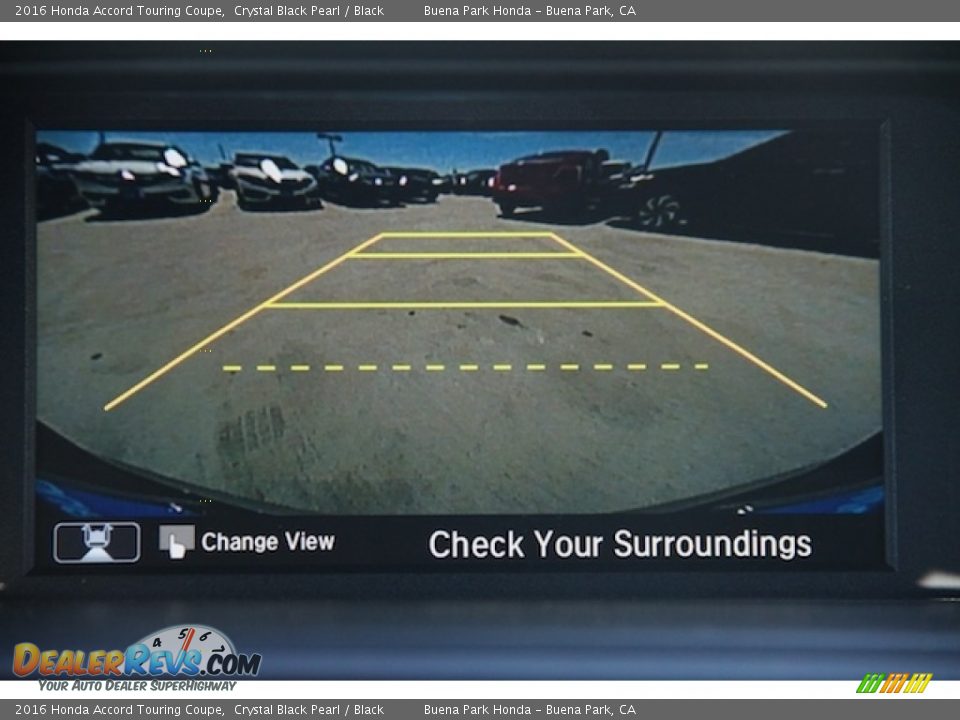 2016 Honda Accord Touring Coupe Crystal Black Pearl / Black Photo #7