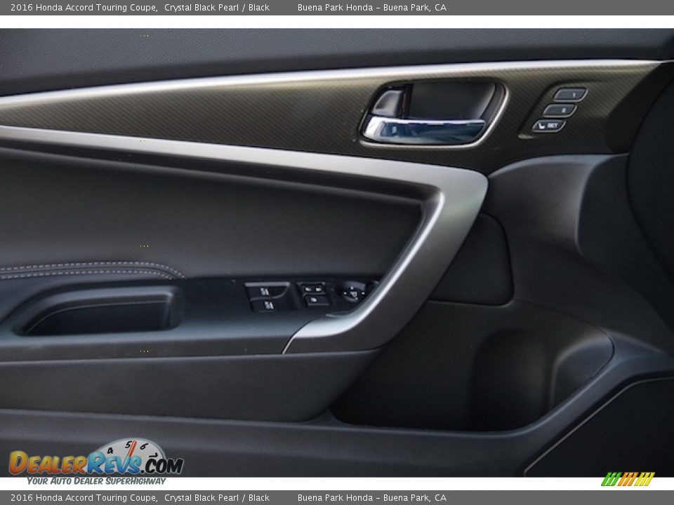 2016 Honda Accord Touring Coupe Crystal Black Pearl / Black Photo #8