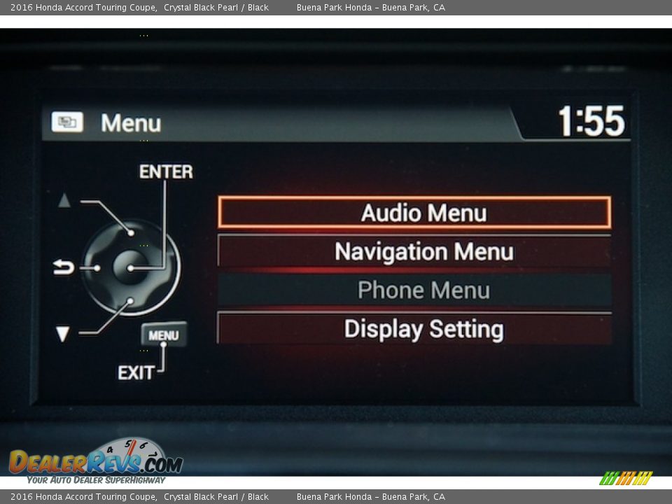 2016 Honda Accord Touring Coupe Crystal Black Pearl / Black Photo #16