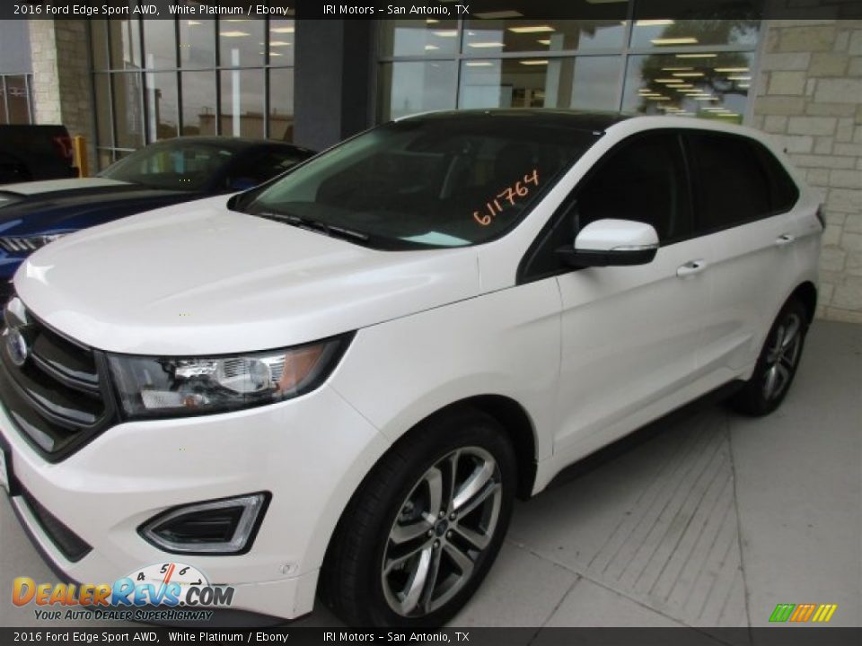 2016 Ford Edge Sport AWD White Platinum / Ebony Photo #2