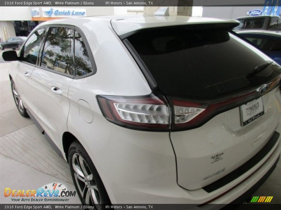 2016 Ford Edge Sport AWD White Platinum / Ebony Photo #4