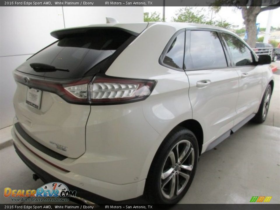 2016 Ford Edge Sport AWD White Platinum / Ebony Photo #7