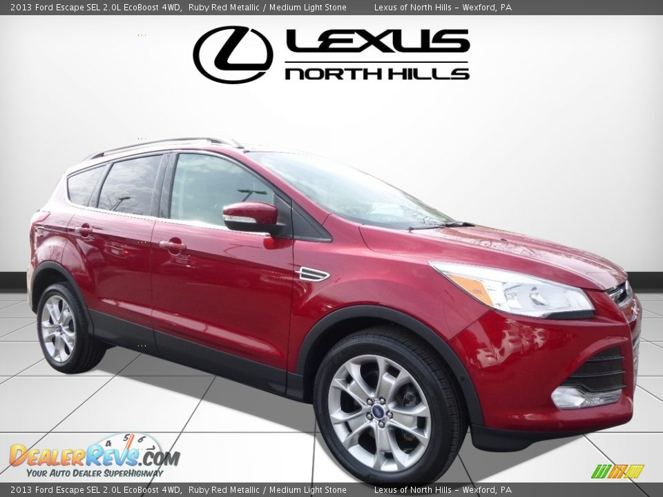 2013 Ford Escape SEL 2.0L EcoBoost 4WD Ruby Red Metallic / Medium Light Stone Photo #1